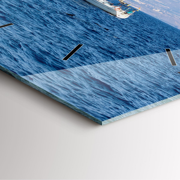 Ceas pătrat de perete din sticlă Yacht în Tenerife