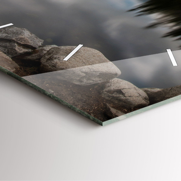 Ceas pătrat de perete din sticlă Înaltul Tatra din Slovacia