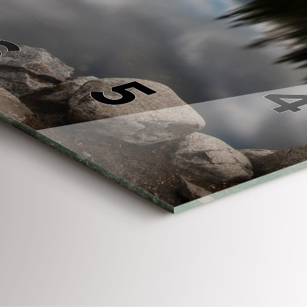 Ceas pătrat de perete din sticlă Înaltul Tatra din Slovacia