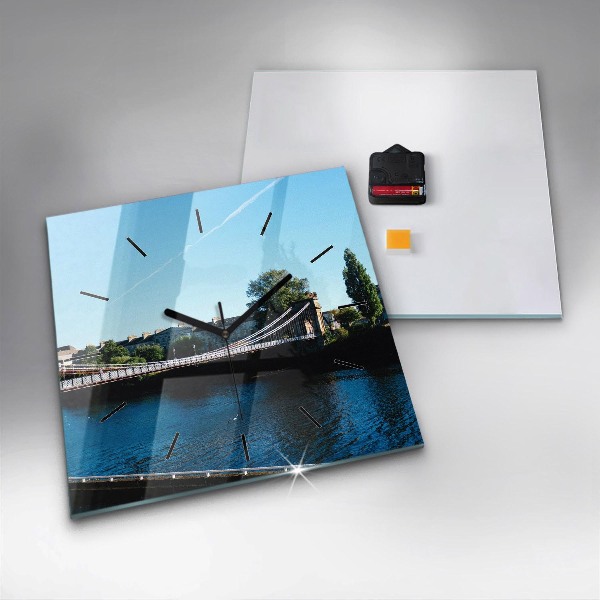 Ceas pătrat de perete din sticlă Southportland Scoția