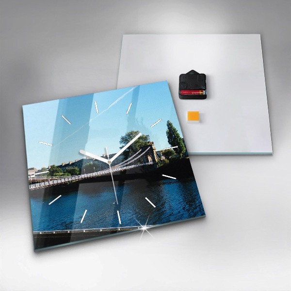 Ceas pătrat de perete din sticlă Southportland Scoția