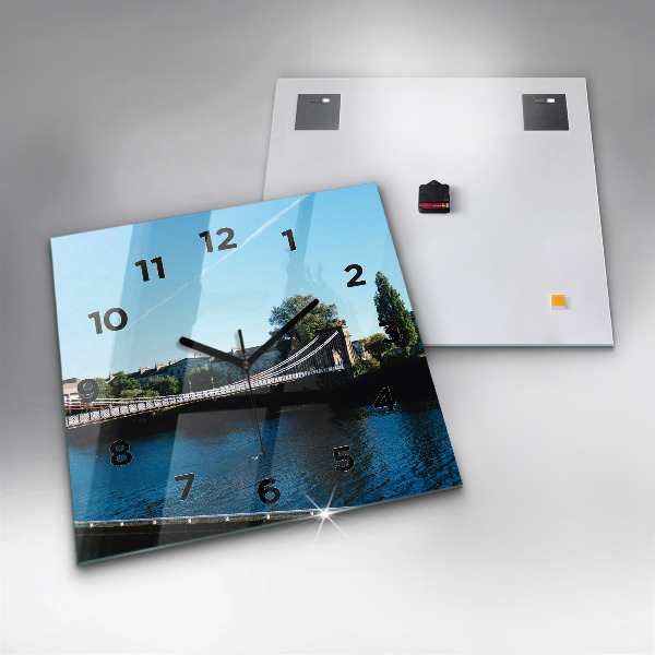 Ceas pătrat de perete din sticlă Southportland Scoția