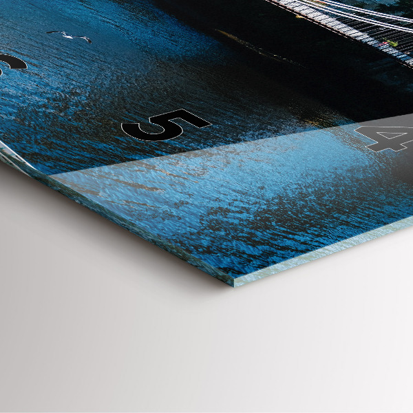 Ceas pătrat de perete din sticlă Southportland Scoția