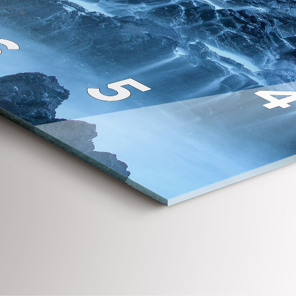 Ceas pătrat de perete din sticlă Far