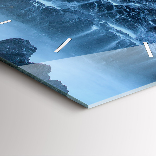 Ceas pătrat de perete din sticlă Far