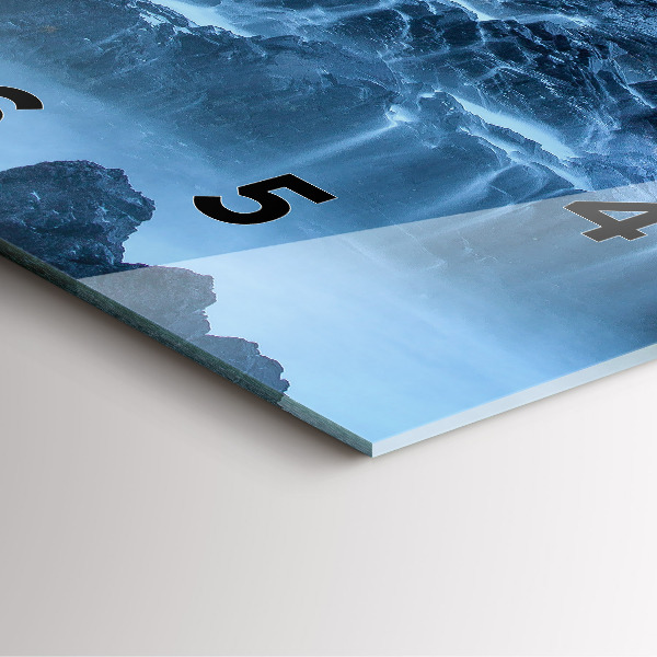 Ceas pătrat de perete din sticlă Far