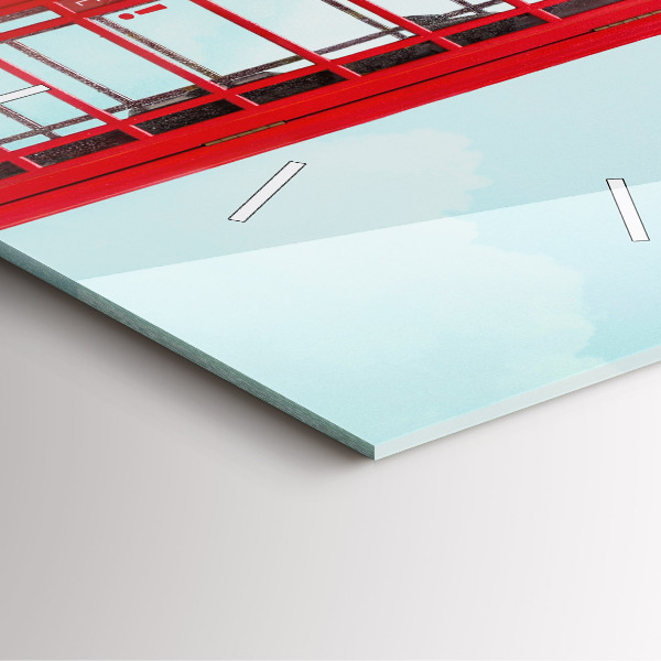 Ceas pătrat de perete din sticlă Telefon public