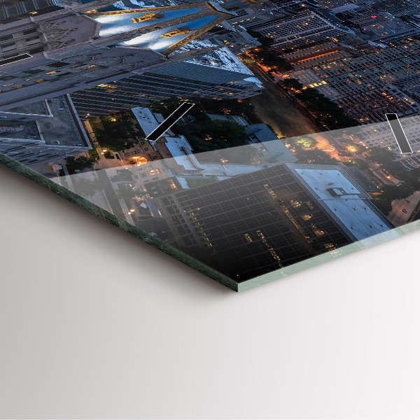 Ceas pătrat de perete din sticlă Fotografie din Chicago