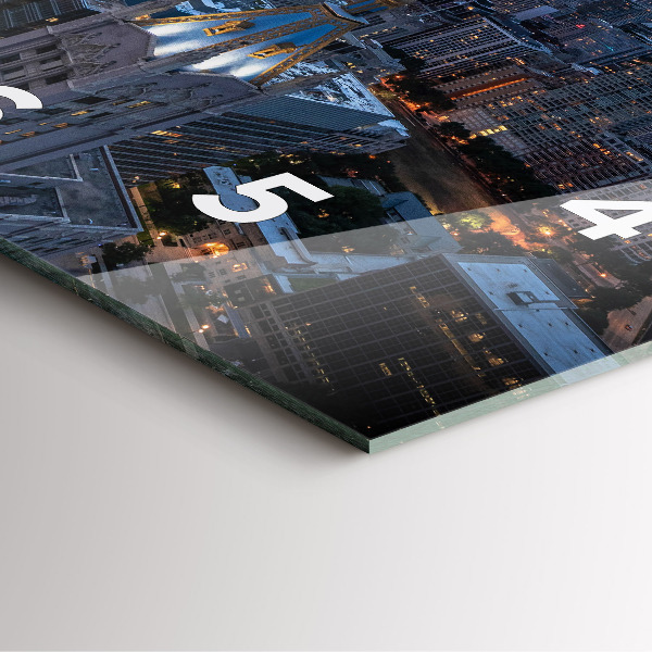 Ceas pătrat de perete din sticlă Fotografie din Chicago