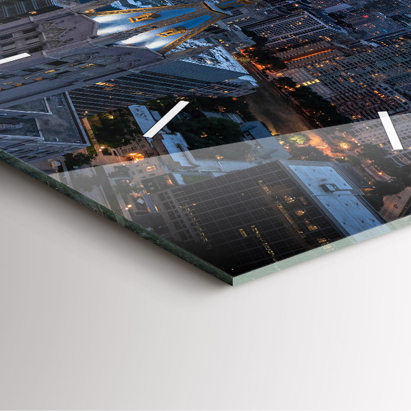 Ceas pătrat de perete din sticlă Fotografie din Chicago