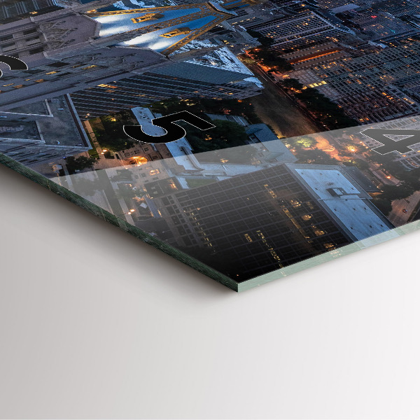 Ceas pătrat de perete din sticlă Fotografie din Chicago