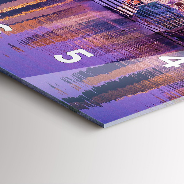 Ceas pătrat de perete din sticlă Vedere asupra zgârie-norilor din SUA