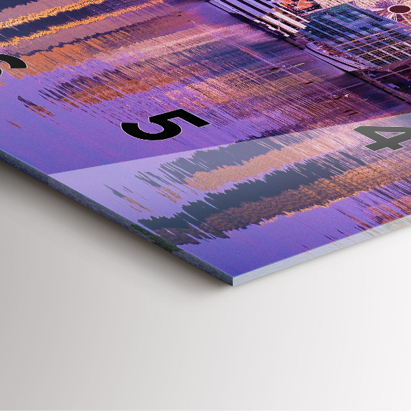 Ceas pătrat de perete din sticlă Vedere asupra zgârie-norilor din SUA