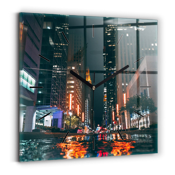 Ceas pătrat de perete din sticlă Hotel Hilton din Houston