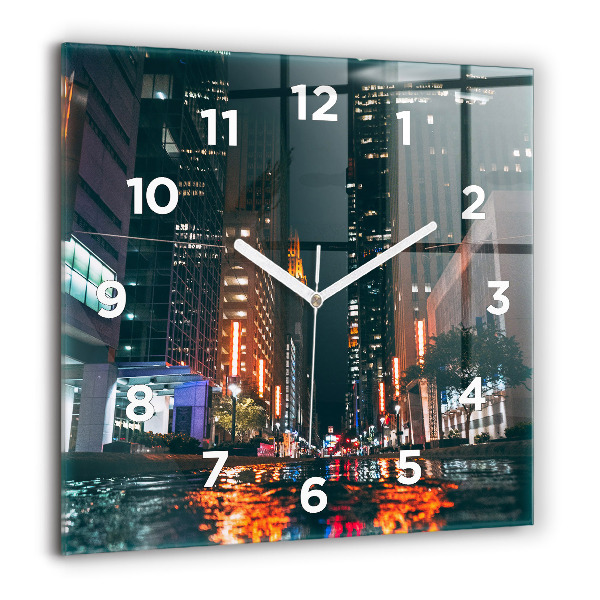 Ceas pătrat de perete din sticlă Hotel Hilton din Houston