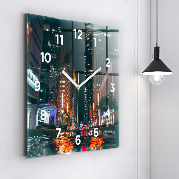 Ceas pătrat de perete din sticlă Hotel Hilton din Houston