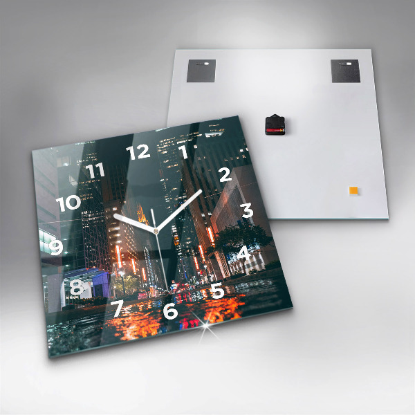 Ceas pătrat de perete din sticlă Hotel Hilton din Houston