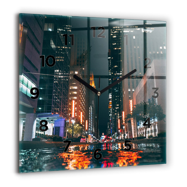 Ceas pătrat de perete din sticlă Hotel Hilton din Houston