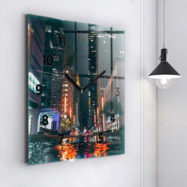 Ceas pătrat de perete din sticlă Hotel Hilton din Houston