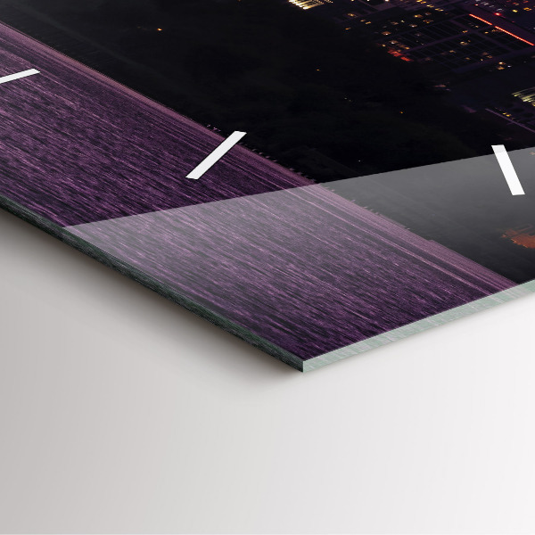 Ceas pătrat de perete din sticlă Orizontul orașului Philadelphia