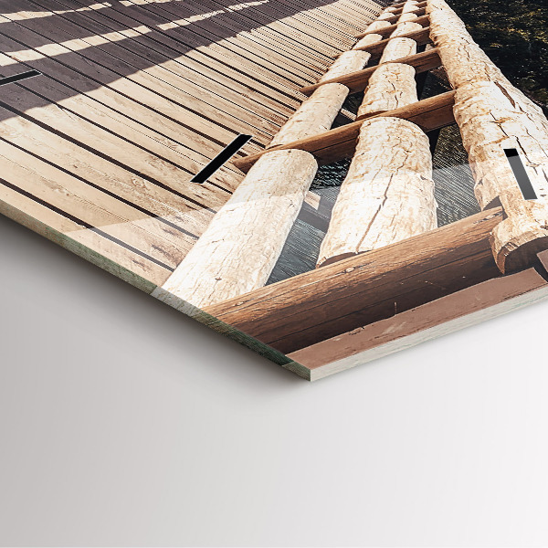 Ceas pătrat de perete din sticlă Munții din Yellowstone