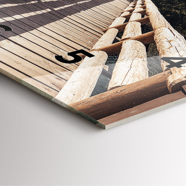 Ceas pătrat de perete din sticlă Munții din Yellowstone