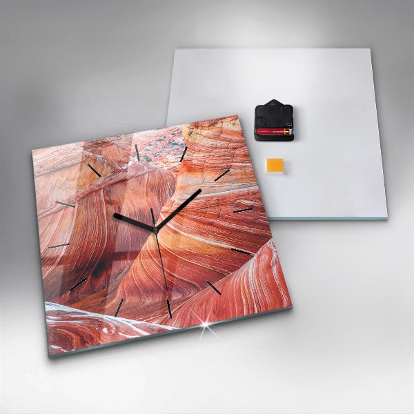 Ceas pătrat de perete din sticlă Marele Canion pitoresc