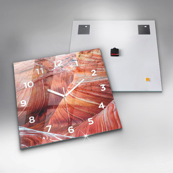 Ceas pătrat de perete din sticlă Marele Canion pitoresc