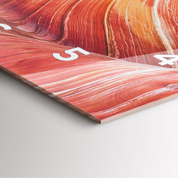 Ceas pătrat de perete din sticlă Marele Canion pitoresc