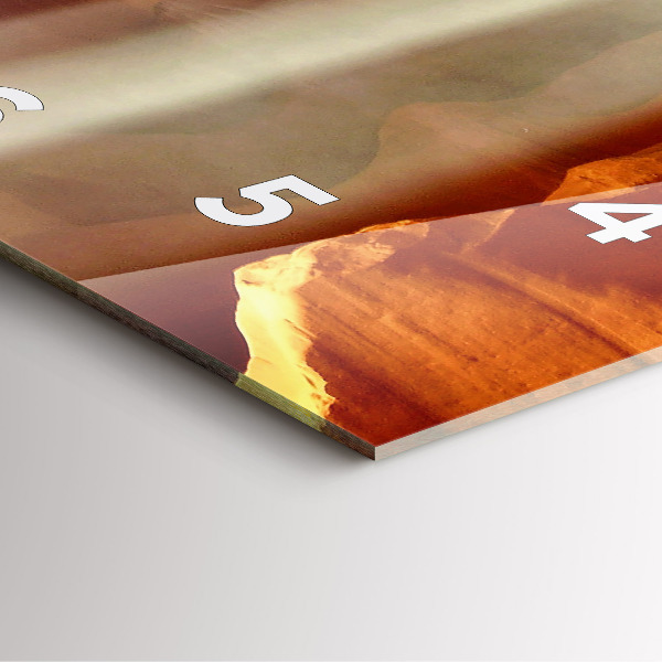 Ceas pătrat de perete din sticlă Canionul deșertului