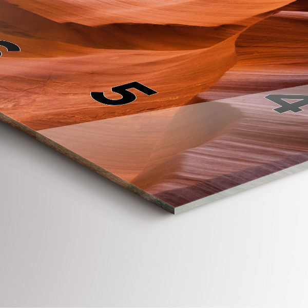 Ceas pătrat de perete din sticlă Canionul Antilopei