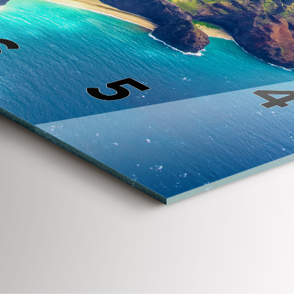 Ceas pătrat de perete din sticlă Marea în Hawaii