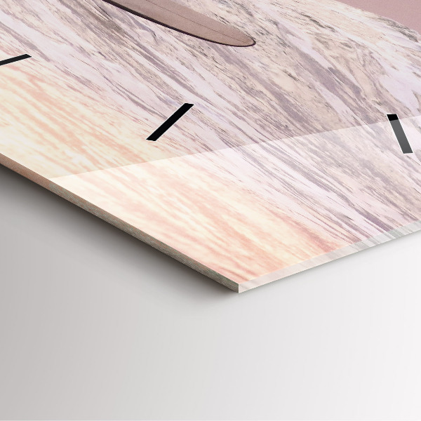 Ceas pătrat de perete din sticlă Surfer în Hawaii