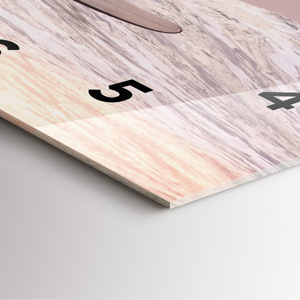 Ceas pătrat de perete din sticlă Surfer în Hawaii