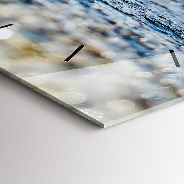 Ceas pătrat de perete din sticlă Fotografia cu apă