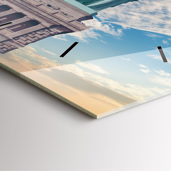 Ceas pătrat de perete din sticlă Statuia Libertății New York