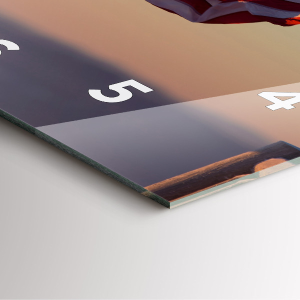 Ceas pătrat de perete din sticlă Steagul SUA care arborează