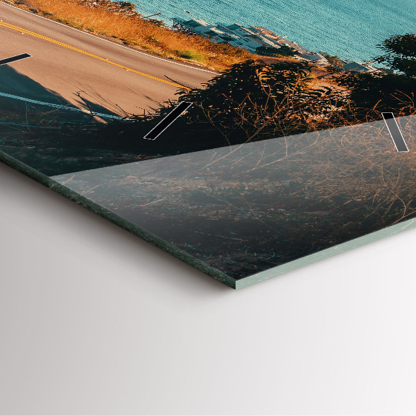 Ceas pătrat de perete din sticlă Palmieri în Malibu