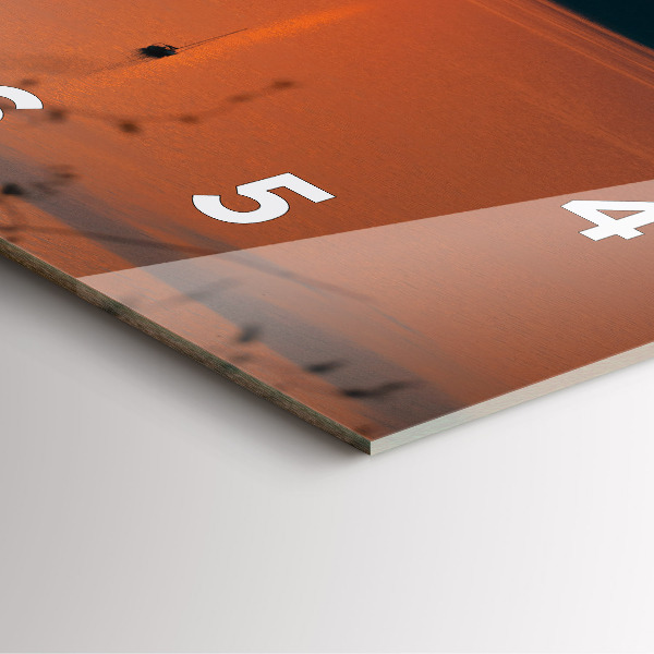 Ceas pătrat de perete din sticlă Lacul Balaton seara