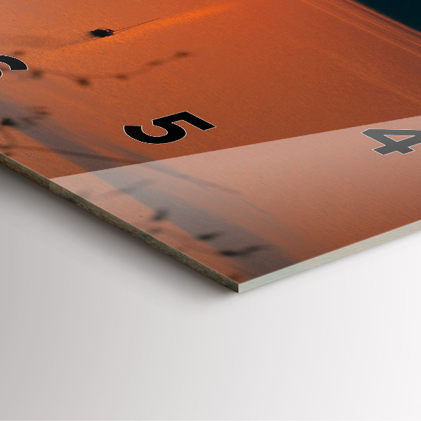 Ceas pătrat de perete din sticlă Lacul Balaton seara