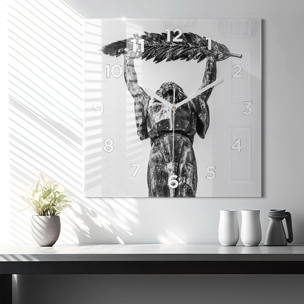 Ceas pătrat de perete din sticlă Statuia Libertății din Budapesta