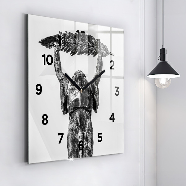 Ceas pătrat de perete din sticlă Statuia Libertății din Budapesta