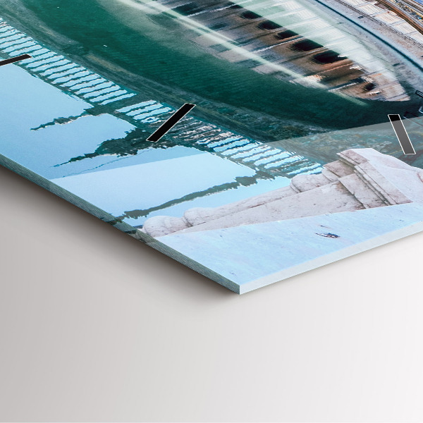 Ceas pătrat de perete din sticlă Plaza de España din Sevilla