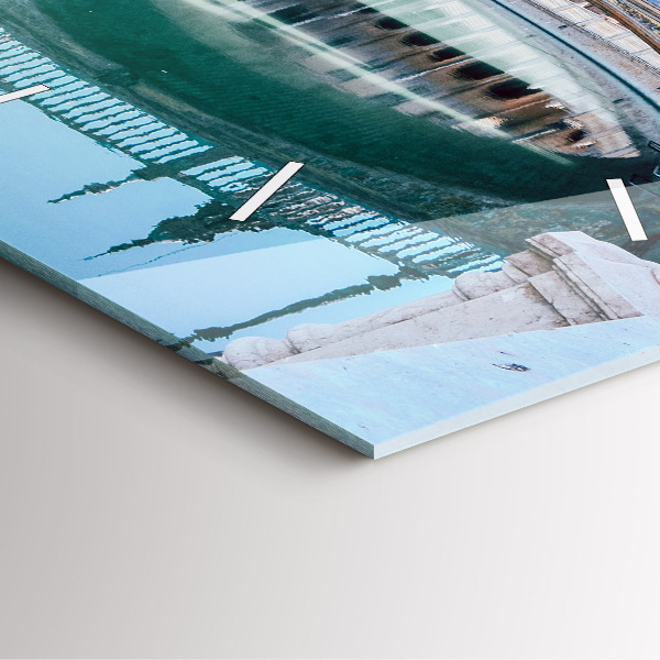 Ceas pătrat de perete din sticlă Plaza de España din Sevilla