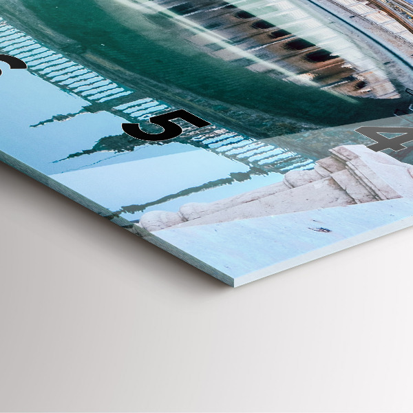 Ceas pătrat de perete din sticlă Plaza de España din Sevilla