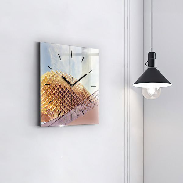 Ceas pătrat de perete din sticlă Belvedere din Sevilla