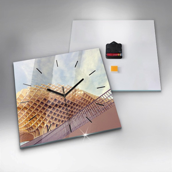 Ceas pătrat de perete din sticlă Belvedere din Sevilla