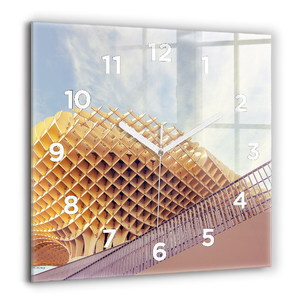 Ceas pătrat de perete din sticlă Belvedere din Sevilla