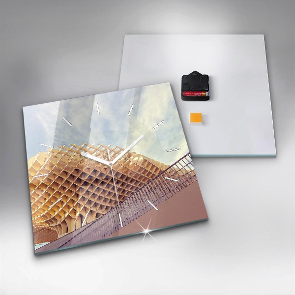 Ceas pătrat de perete din sticlă Belvedere din Sevilla