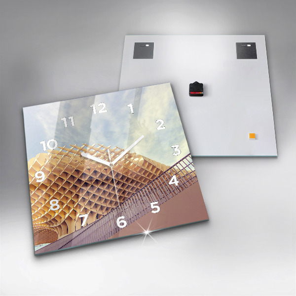 Ceas pătrat de perete din sticlă Belvedere din Sevilla